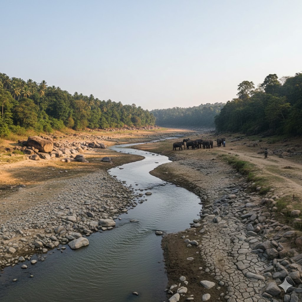 Water level of Cauvery river in Dubare is decreasing